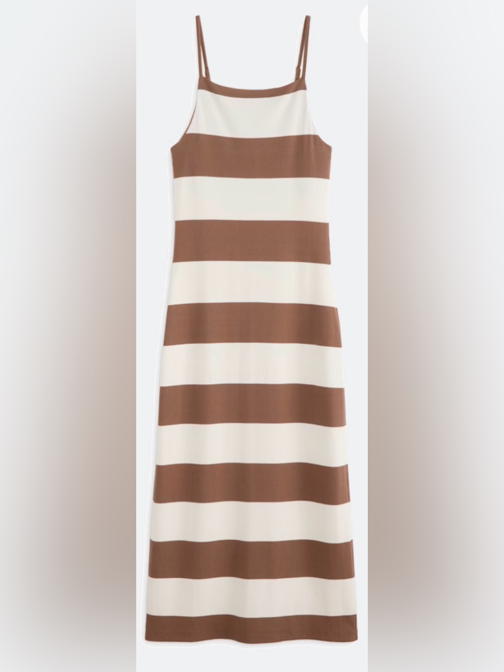Nwt Z Supply Hailey Midi Dress Brown Cream Stripe Nwt Xs $98